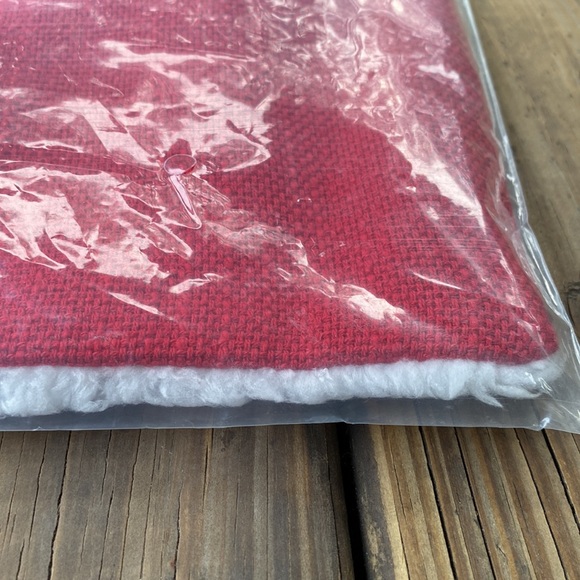 Pottery Barn Red and Black Bryce Sherpa Back Check Pillow Cover - Picture 8 of 15